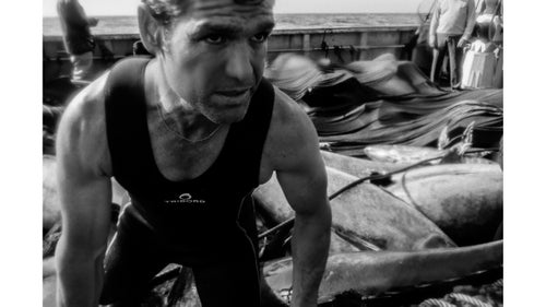 On this day, about 150 fish are on board, a great and profitable number for a short and hardly predictable fishing season. Southern Spain has famously high unemployments rates, and most of the men, including Rafa, pictured here, work other jobs in town when the tuna aren’t on the move.