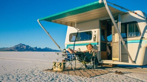 “The nice thing about this trailer is that I’m definitely not roughing it. I love the fact that the outdoors are right at my front door. It’s pretty rare to get that unless you have a million dollars—or a camper.”