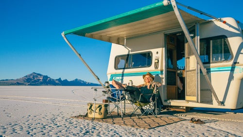 “The nice thing about this trailer is that I’m definitely not roughing it. I love the fact that the outdoors are right at my front door. It’s pretty rare to get that unless you have a million dollars—or a camper.”