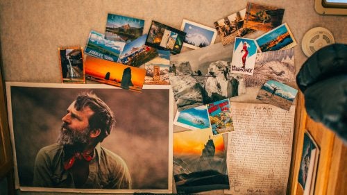 “I’ve been putting photos and everything from my travels up here—places that make me happy.”