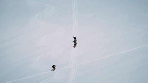 As part of her acclimatization, Bono joined another Denali climber, Mik Metzler, for a few days of skiing. That included ripping down Rescue Gully, a small 40-degree chute near 17,000 feet.