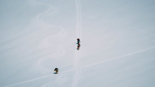 As part of her acclimatization, Bono joined another Denali climber, Mik Metzler, for a few days of skiing. That included ripping down Rescue Gully, a small 40-degree chute near 17,000 feet.