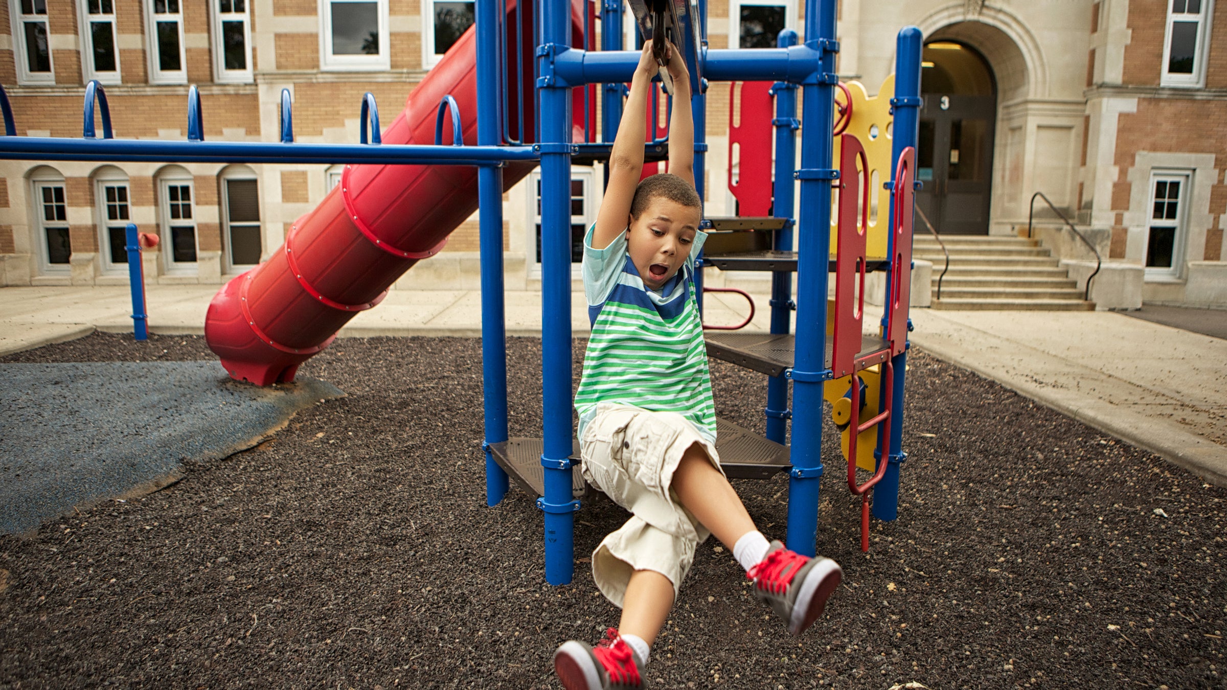 In areas where there aren't many nature parks, urban playgrounds help get kids outside.