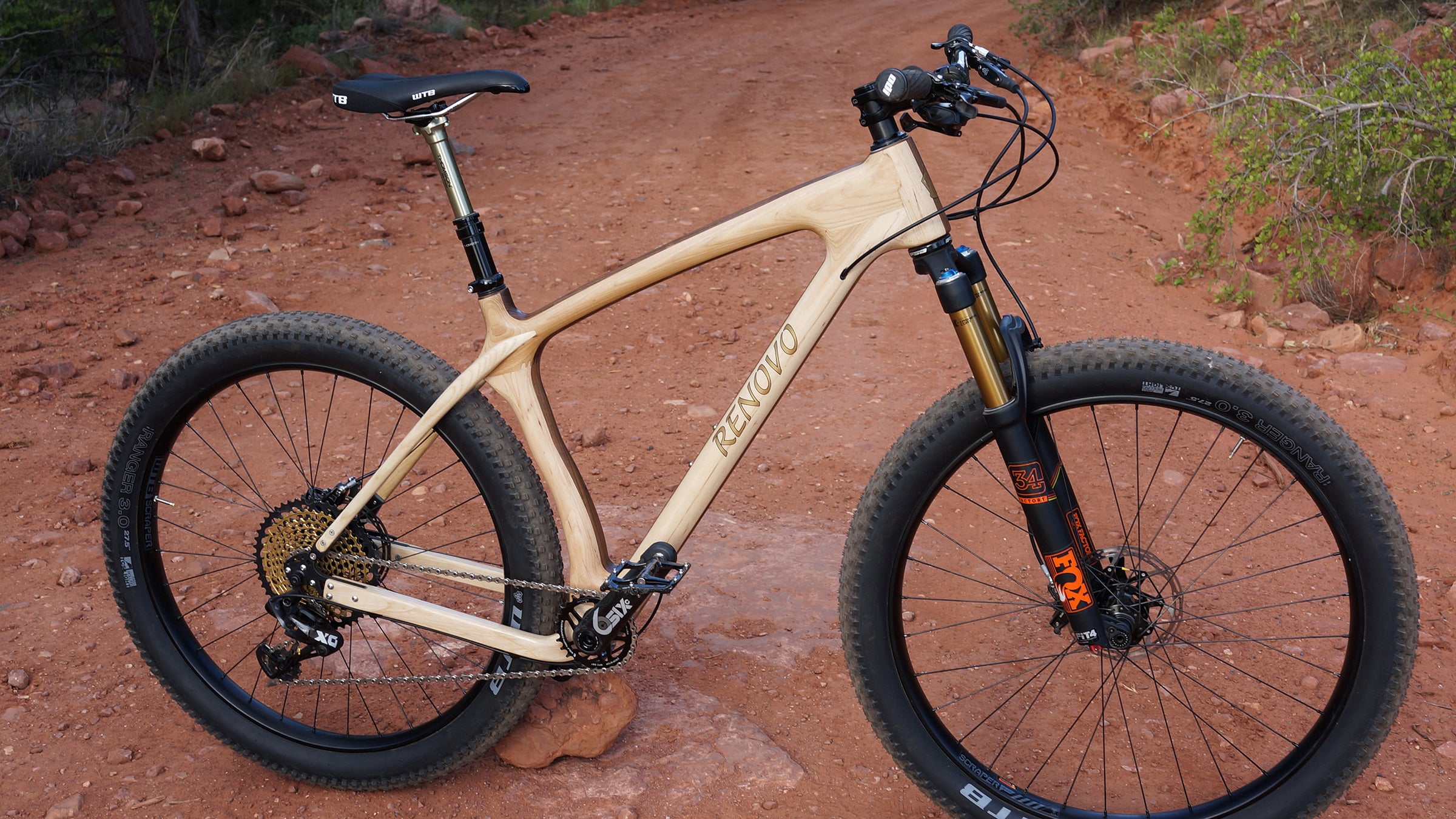One of Renovo's wooden mountain bike models.