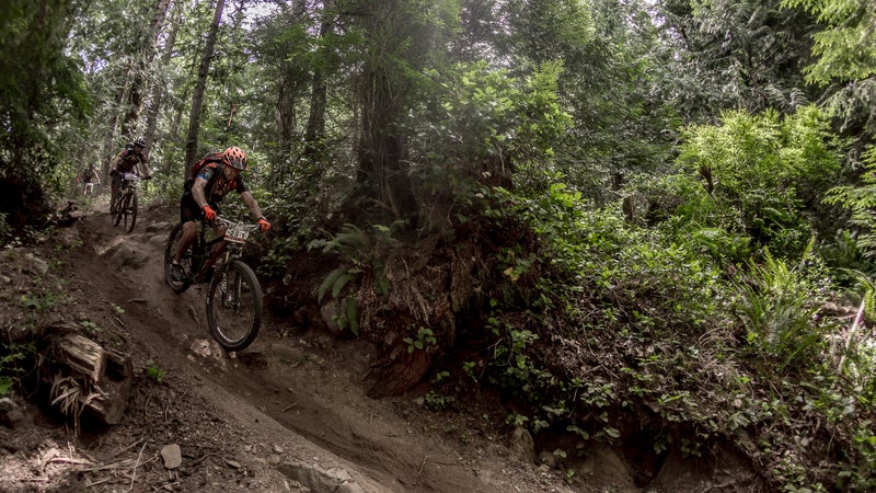 Day two: descending muddy singletrack.