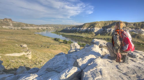A hunter surveys Montana's Upper Missouri River Breaks National Monument.