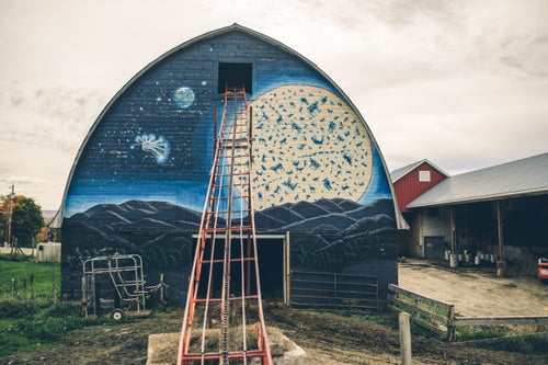 The number of quaint barns that dot Vernont’s countryside is staggering. This one was too interesting not to stop and snap a photo.