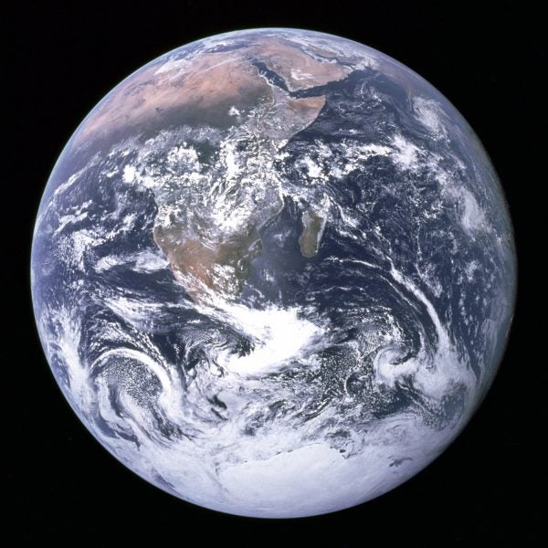 One of a series of full-earth shots from Apollo 17 has become known as the Blue Marble.