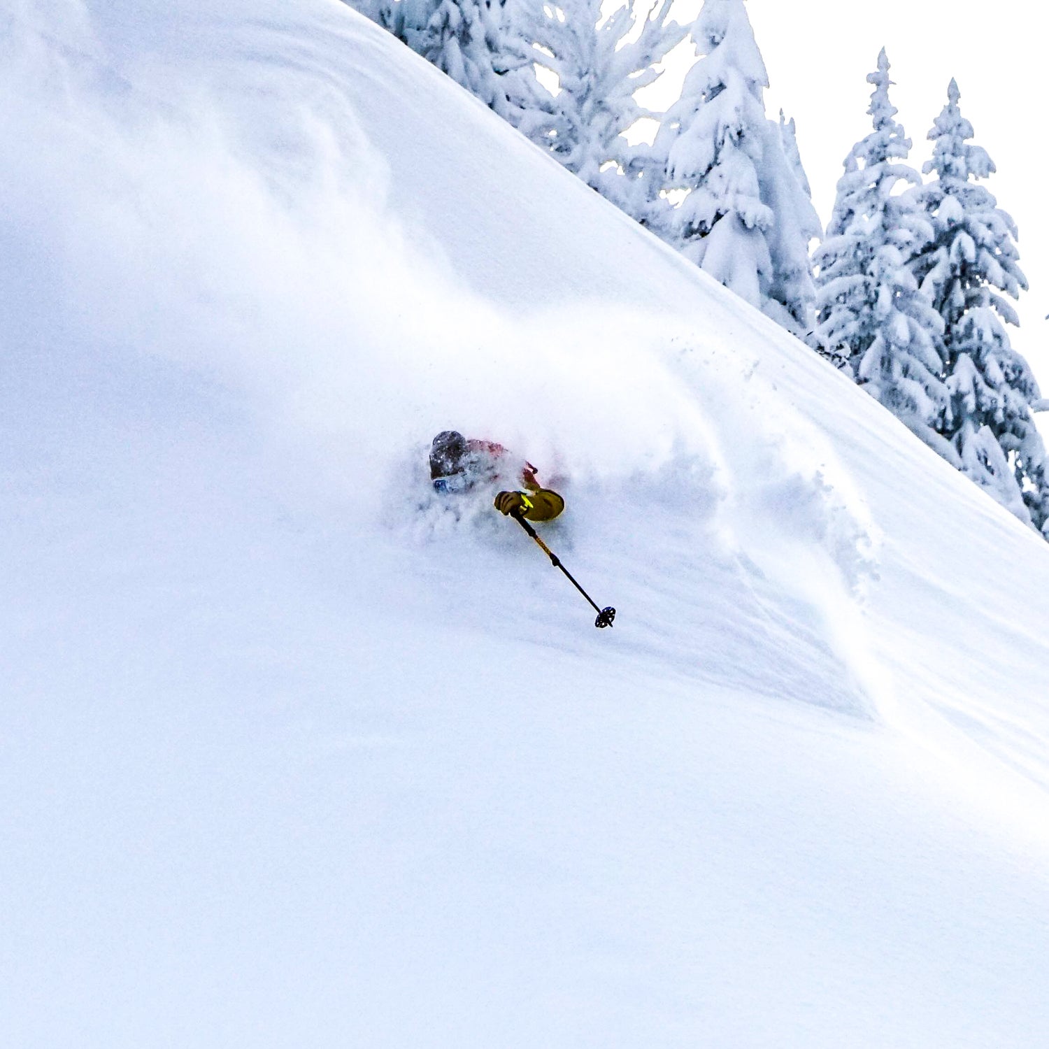 Kalen Thorien takes advantage of the low key vibe at Brundage Mountain, Idaho.