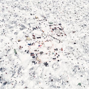 The view from above the 2017 Ice Fishing Extravaganza.