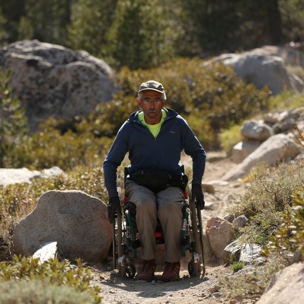 This fall, Bob Coomber will make his third attempt to take his chair up and over the 11,845-foot Kearsarge Pass in California’s southern Sierra Nevada.