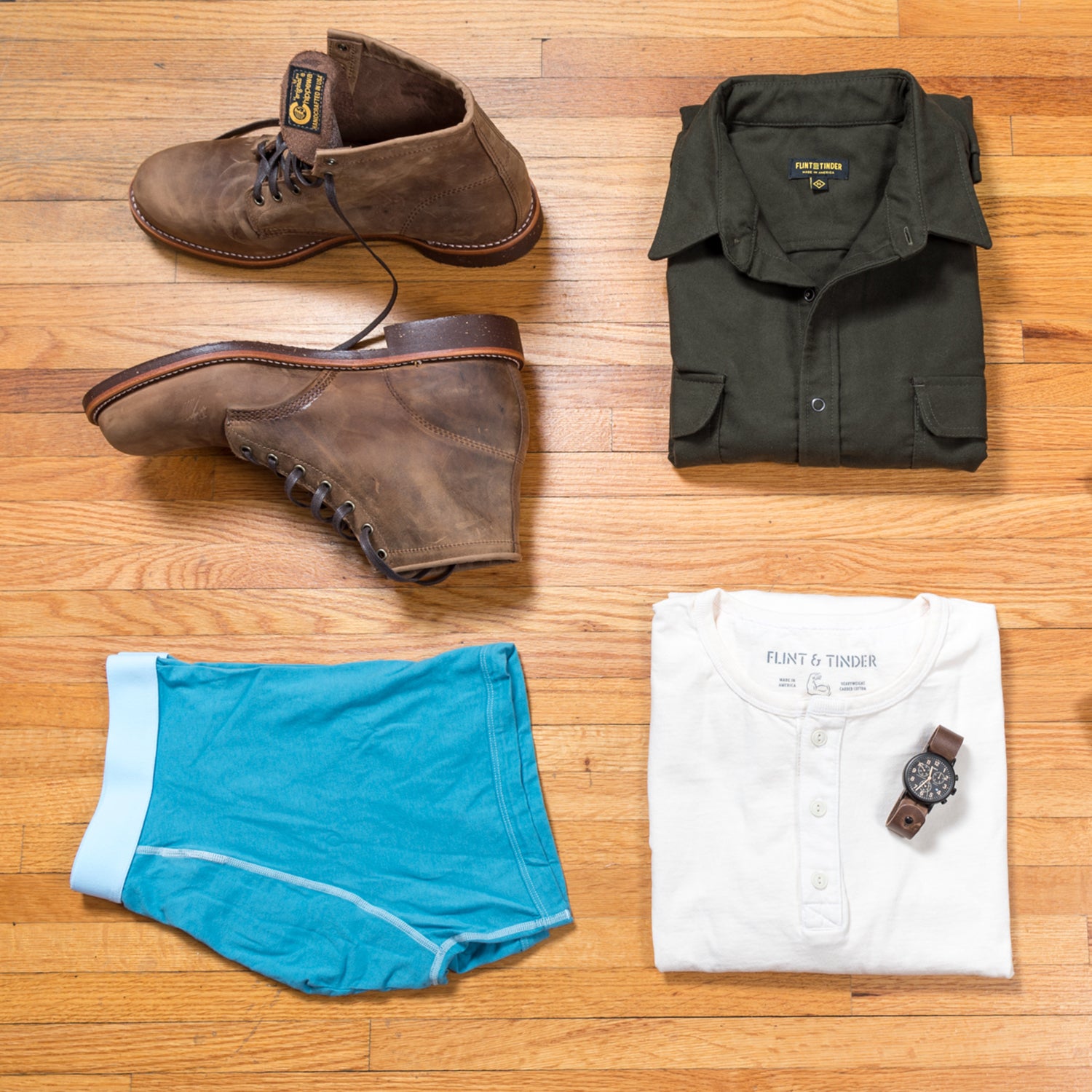 Here’s an outfit you can mix and match right through the shoulder season.