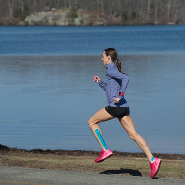 Molly Huddle running in Providence, Rhode Island.