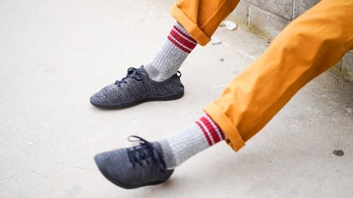 Merino socks aren’t just for skiing or hiking. These everyday socks, which come with the old-school color ribbing up top, will make work, travel, or just chilling around home that much better thanks to cushioning in the sole, spandex in the calf, and a damn soft merino that keeps your dogs warm when it’s cold, and cool when it’s hot.