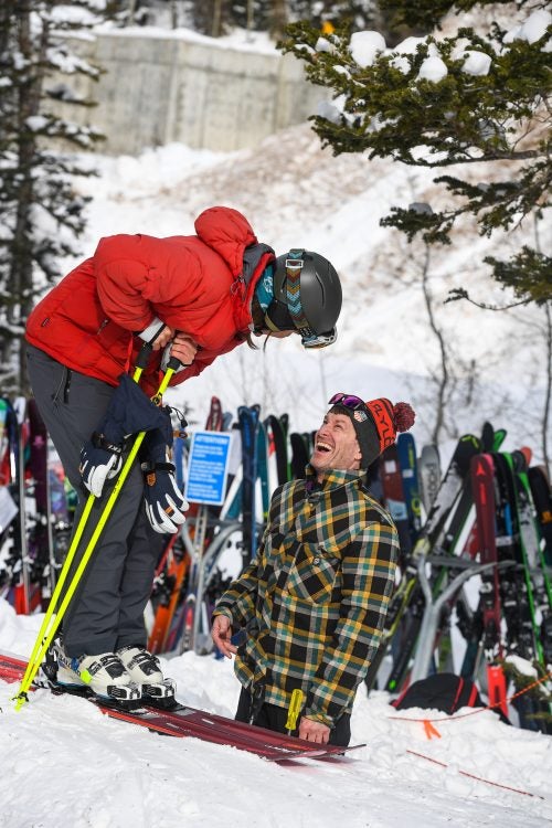 Greg Peruzzi binding tech for the day
Snowbird, Utah