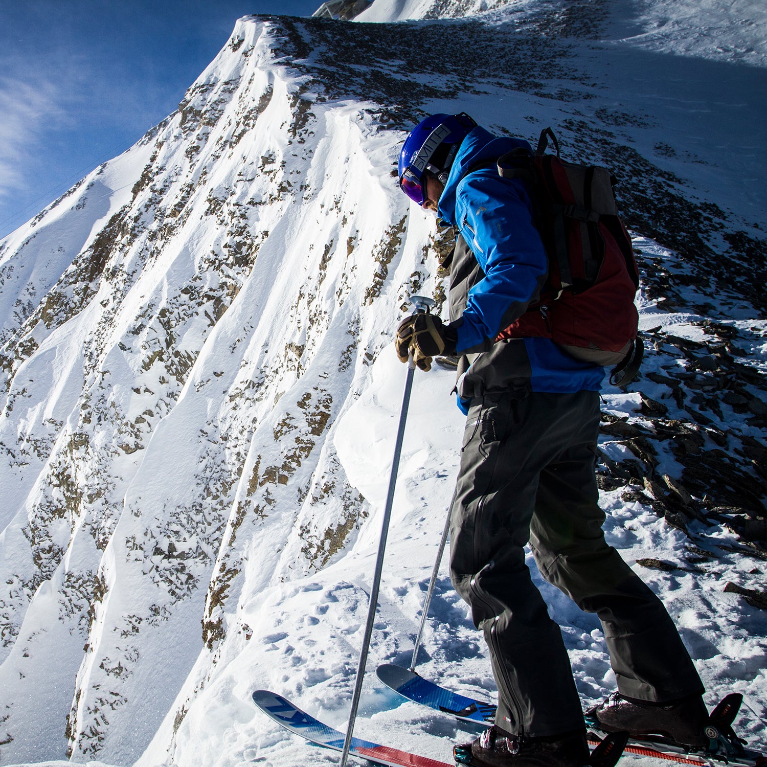 Dropping in at Big Sky Resort.