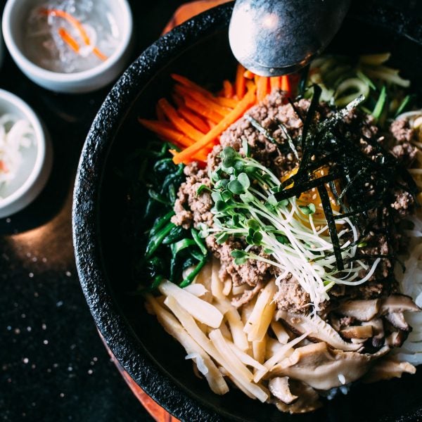 A delicious meal that covers all your all of your nutritional bases—lots of protein and your RDA of vegetables—without much cleanup.