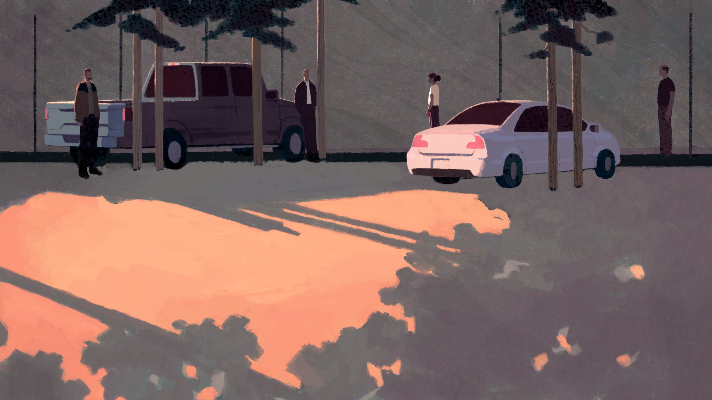 “Back in the parking lot, three men approached me, and then all of a sudden I was surrounded.”