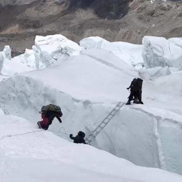One golden rule on Everest is to always be clipped into the safety lines.