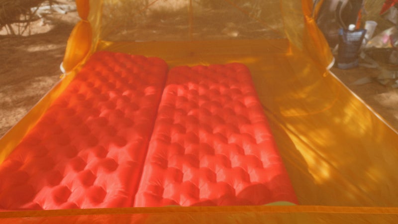 The Tiger Wall UL3 is comfortable for two, but I question its practicality for three (especially three adults in crappy weather). The floor is 66 inches wide at the head and 60 inches at the foot, so three 20-inch pads would cover nearly the entire floor.