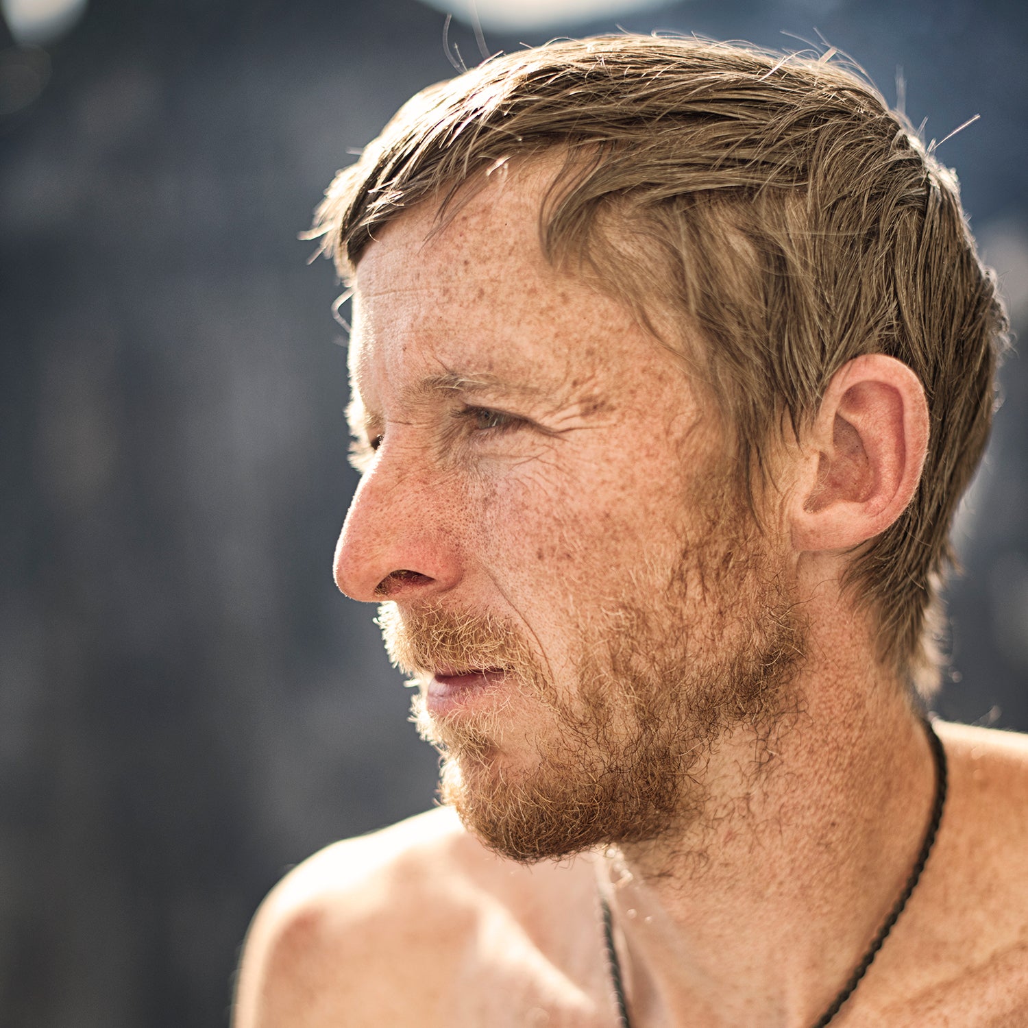 Tommy Caldwell free climbing El Capitan's Dawn Wall.