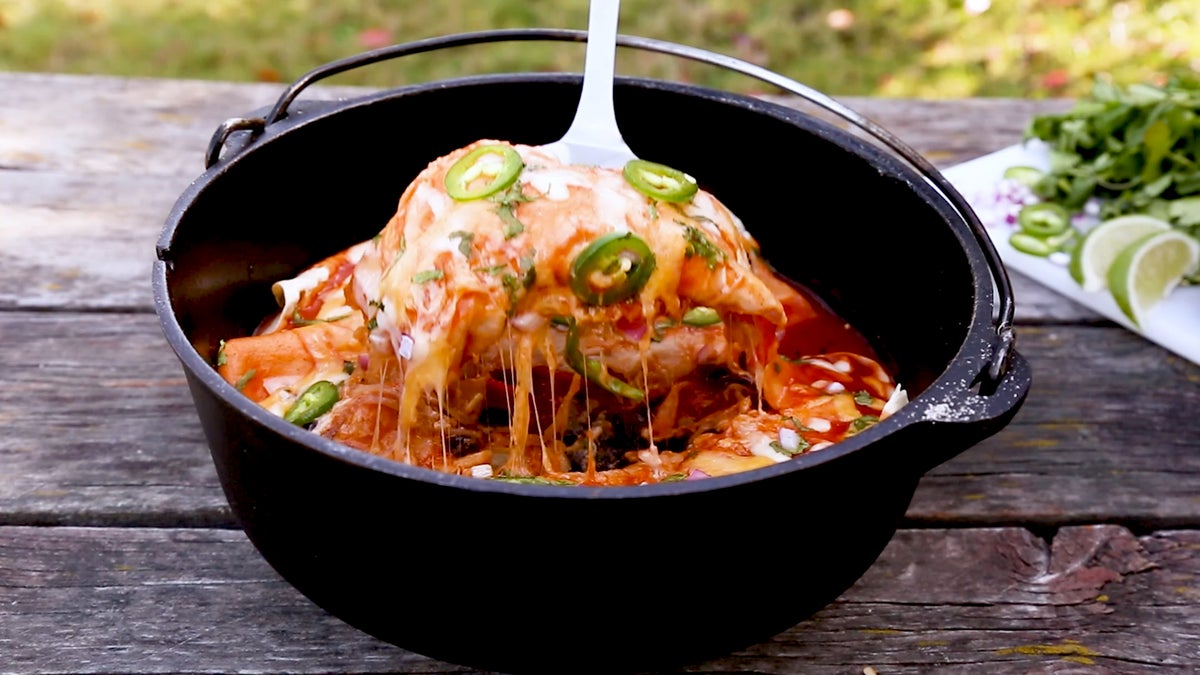 How to Make Dutch Oven Enchiladas Outside Online