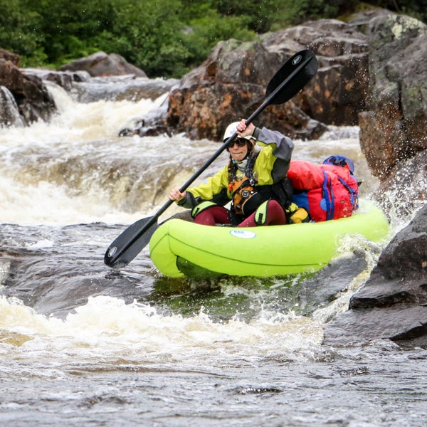 On this guided, 12-day trip with Boreal River Adventures, you’ll fly by helicopter from Sept-Îles, Quebec, into a remote northern forest before spending three days backpacking, rappelling, and orienteering through trail-less wilderness to Lake Magpie, the source of the Magpie River.