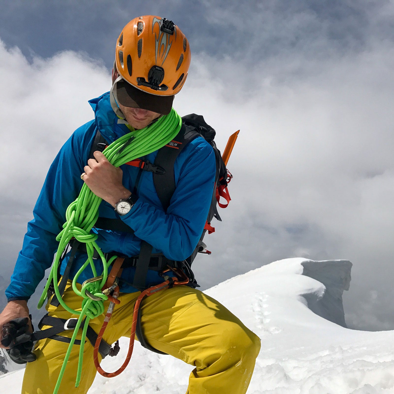 British alpinist Jake Meyer on an attempt to summit K2 wearing the Bremont MB-II.