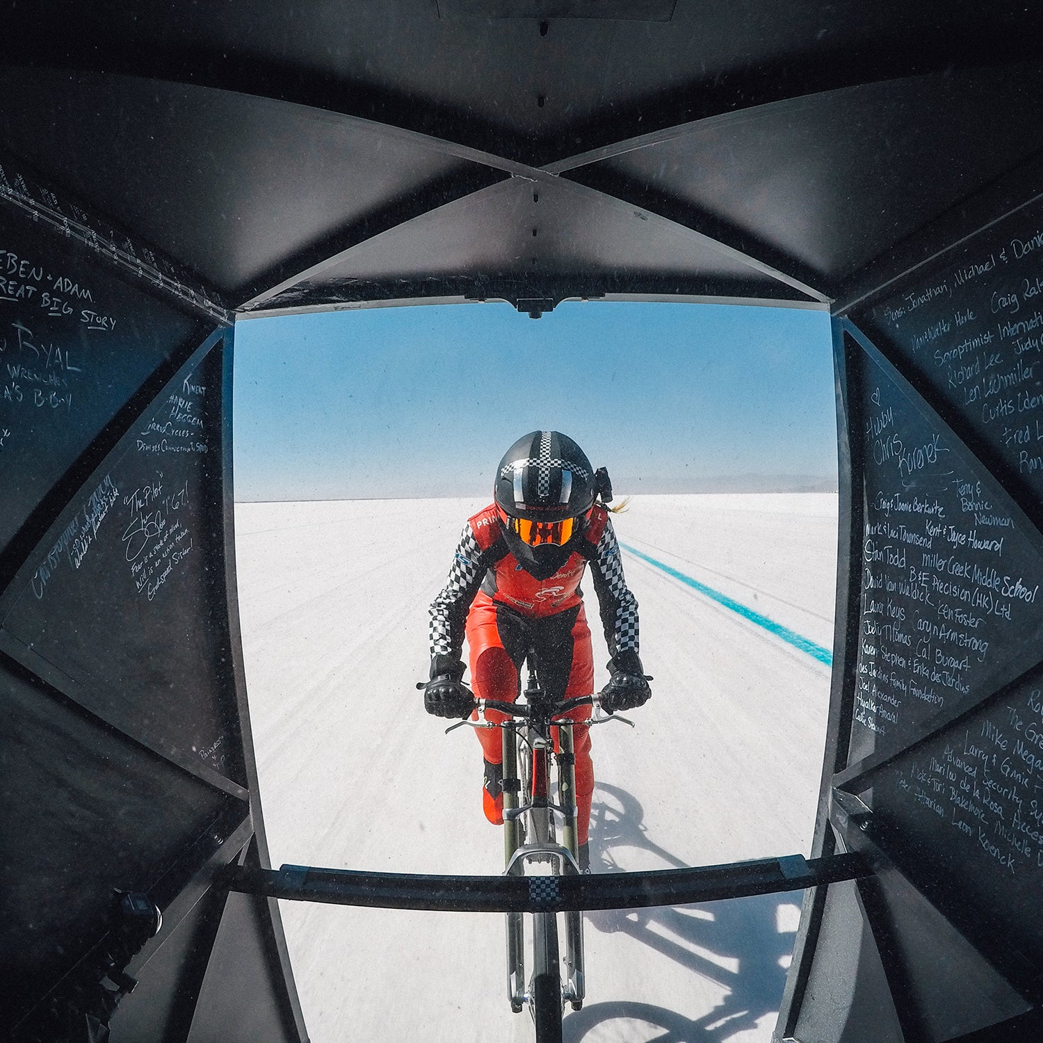 “It’s pretty damn cool to be able to say I’m the fastest human being in the world on a bicycle,” Mueller-Koreneck said after her ride.
