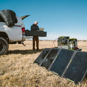 Goal Zero's Nomad 100 is one tool Aaron Gulley uses to make working off the grid easier.