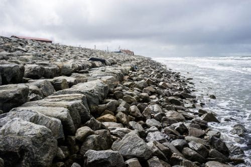 The seawall.