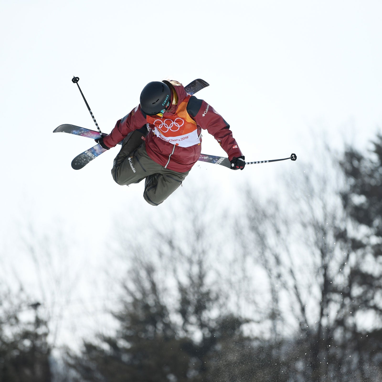 Cassie Sharpe competing during the Freestyle Skiing Ladies' Ski Halfpipe Final in Pyeongchang-gun, South Korea.