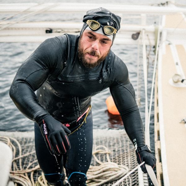 Ross Edgley is finding that a long-distance swim isn't just a feat of the structural muscles in the body. It's also a feat of the mind, the heart, and... the tongue?