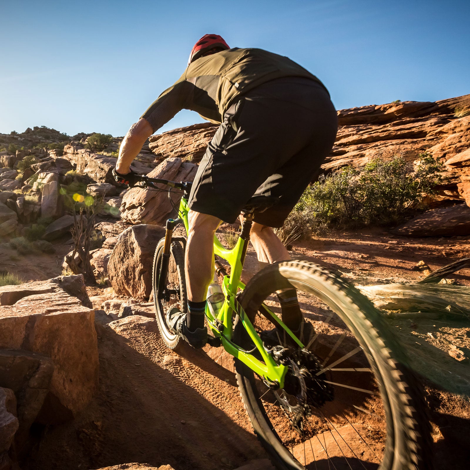 Mountain biking in Moab, Utah.