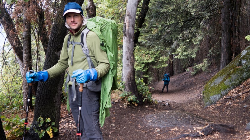 During intermittent rain, you can keep the Packa ready for rapid deployment by draping it over your backpack.