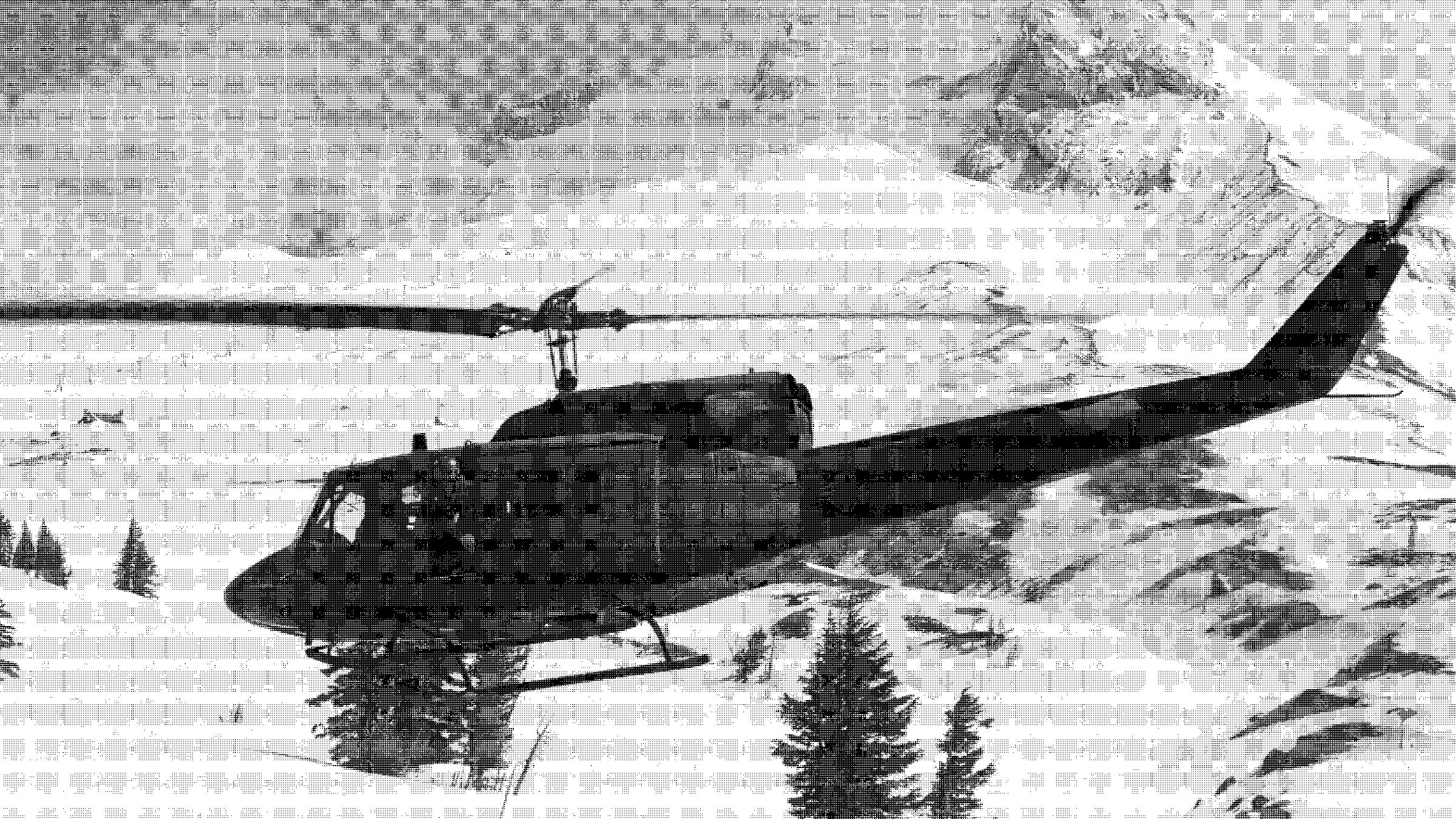A rescue helicopter on Mount Hood in May 1986