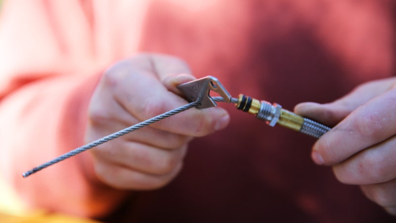 Slide the fuel cable back and forth.