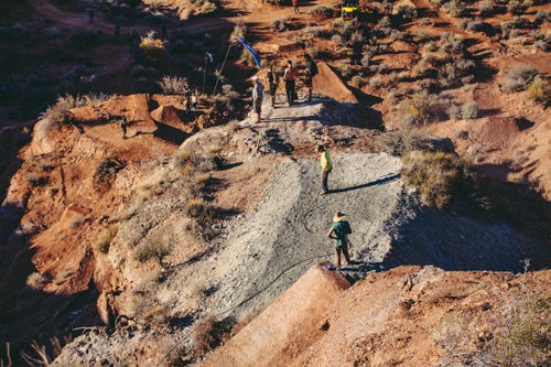 Lots of options and scary blind drops. You're kidding yourself if you think you'd ride it—or survive if you were dumb enough to try.