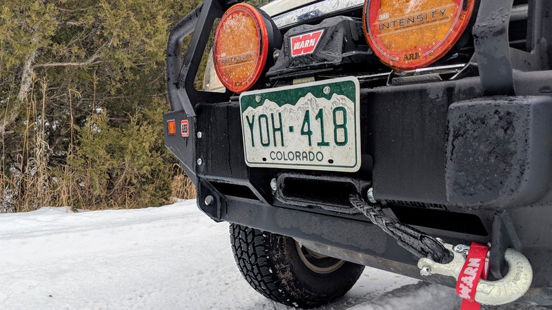 Bumpers add protection against animal and off-road impacts in a way that bull bars and other, cheaper alternatives never will. Proper ones like this retain the complete functionality of your vehicle's airbag and give you the ability to mount accessories like lights, a winch, and radio aerials. Mounting your lights to the bumper, rather than your roof, means they won't reflect off your hood and blind you with glare when you use them.