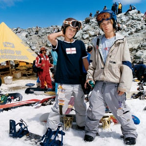 Two of hundreds of grommets at the Camp of Champions, Whistler, British Columbia