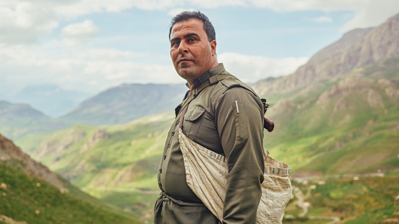 Policeman Kayvan Ezzat hunts for mushrooms.