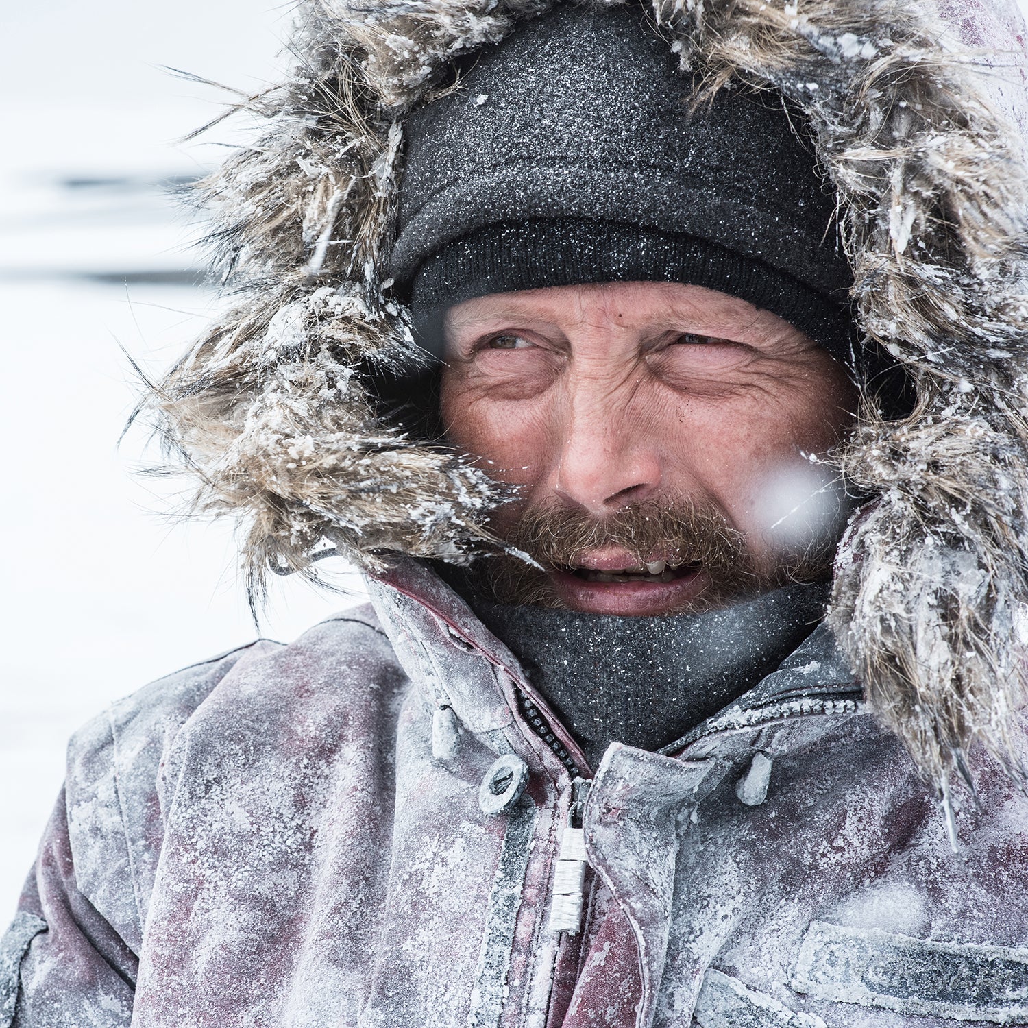 Mads Mikkelsen stars as Overgård in Arctic.