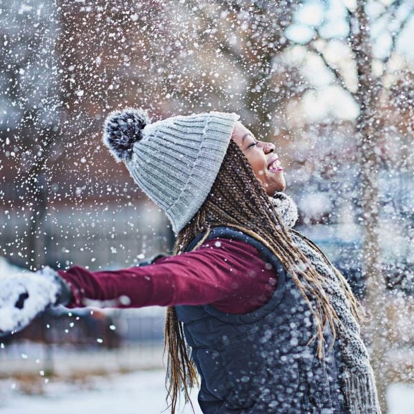 Just because you still have to go to work, doesn’t mean you can’t enjoy the snow a bit, too.
