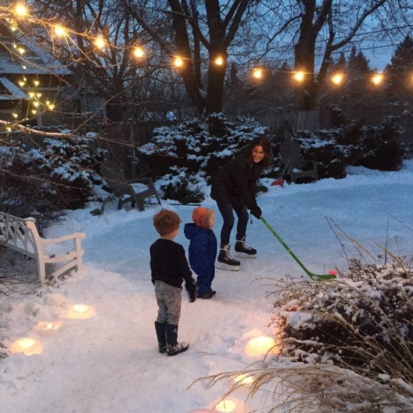 Our very own back yard rink.