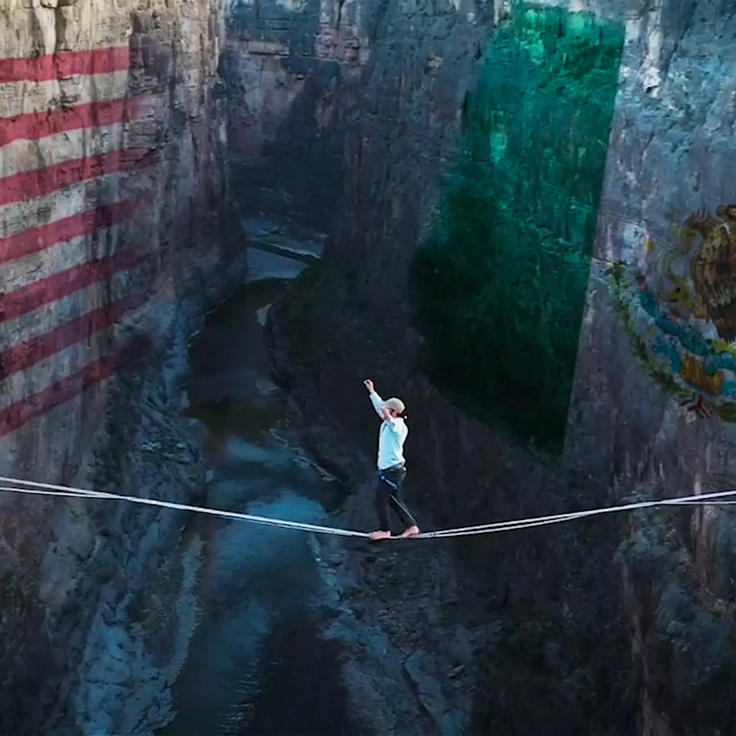 American Corbin Kunst makes the unconventional and unsanctioned walk from Mexico into the United States.