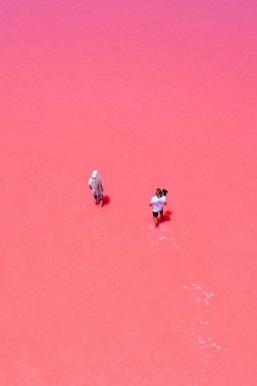 Lake Hillier is just one of Western Australia’s pink lakes. Scientists suspect they get their bubblegum hue from the same-colored bacteria and algae that flourish in the saline water.