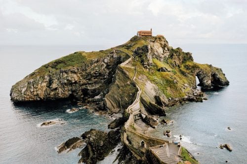 Climb the 241 zig-zagging steps on the Gaztelugatxe Islet in Spain, and you’ll reach an ancient church that is said to have been burned down and reconstructed many times over the centuries.