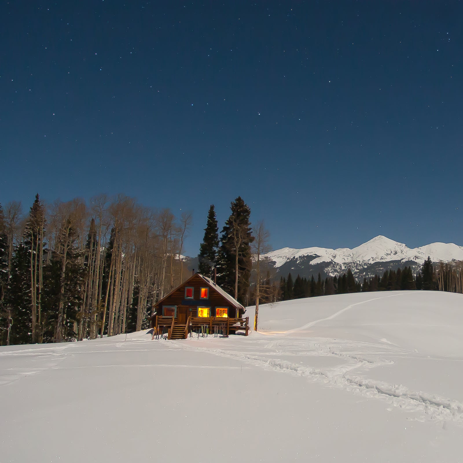 Harry Gates hut is the largest of the Tenth Mountain owned huts. It has two floors and can sleep 16.