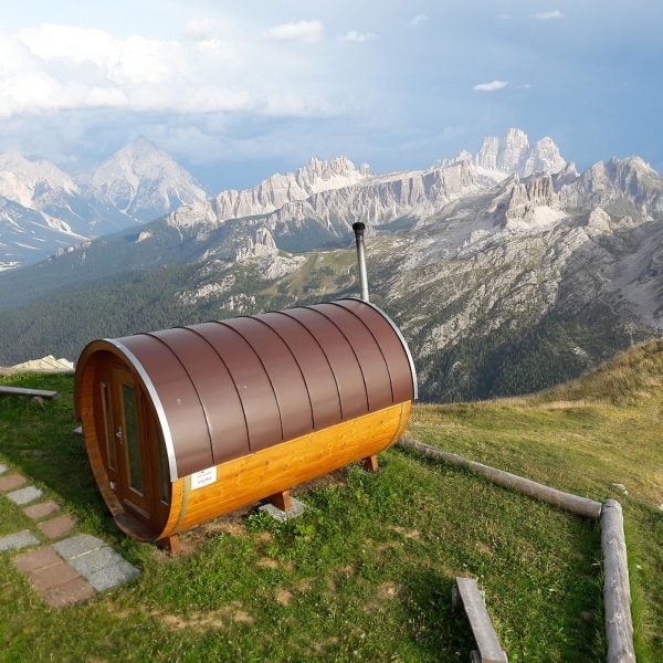 A sauna in the Dolomites