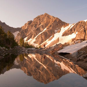 A hiker on the Teton Crest Trail in Jackson, Wyoming